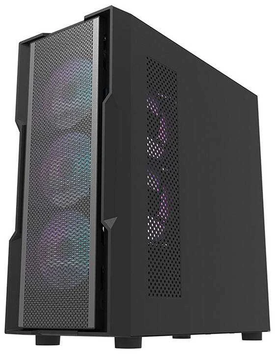 Darkflash DK431 Mesh kompiuterio korpusas + 4 ARGB ventiliatoriai - juodas