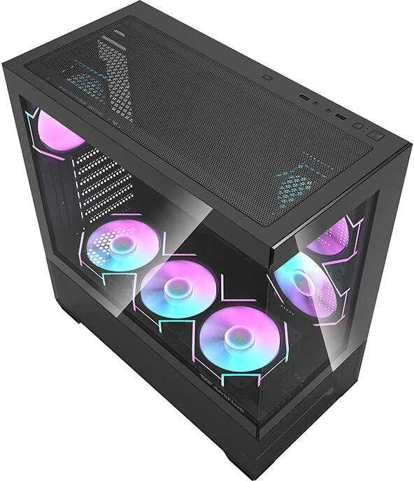Darkflash DS900 AIR kompiuterio dėklas (juodas) + 7 ARGB ventiliatoriai