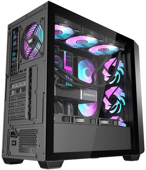 Darkflash DS900WD computer case (juodas) + 4 fans