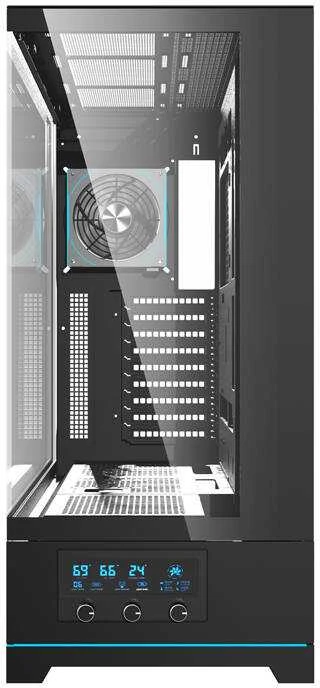 Darkflash DY451L PRO kompiuterio dėklas su ventiliatoriumi (juodas)