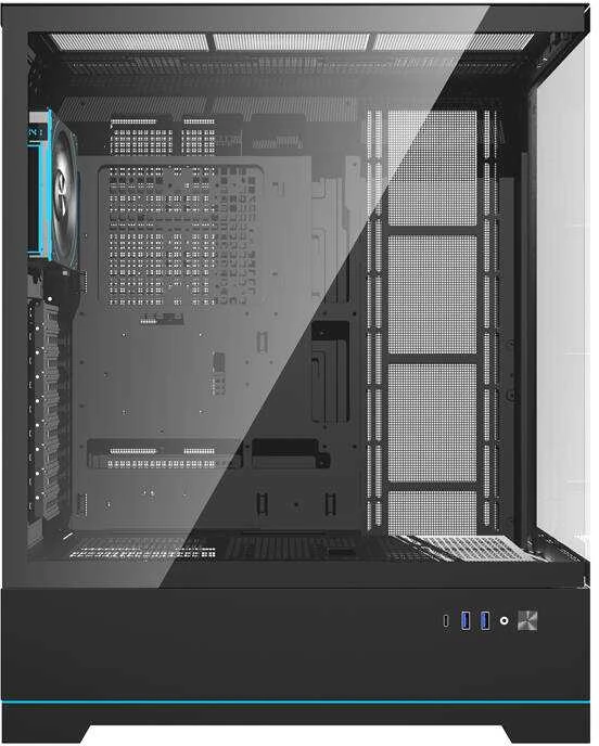 Darkflash DY451L PRO kompiuterio dėklas su ventiliatoriumi (juodas)