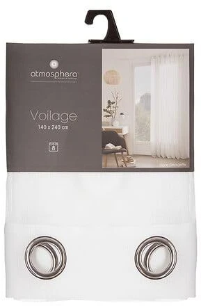 Day curtain Atmosphera Georgette. baltas. 140x240 cm