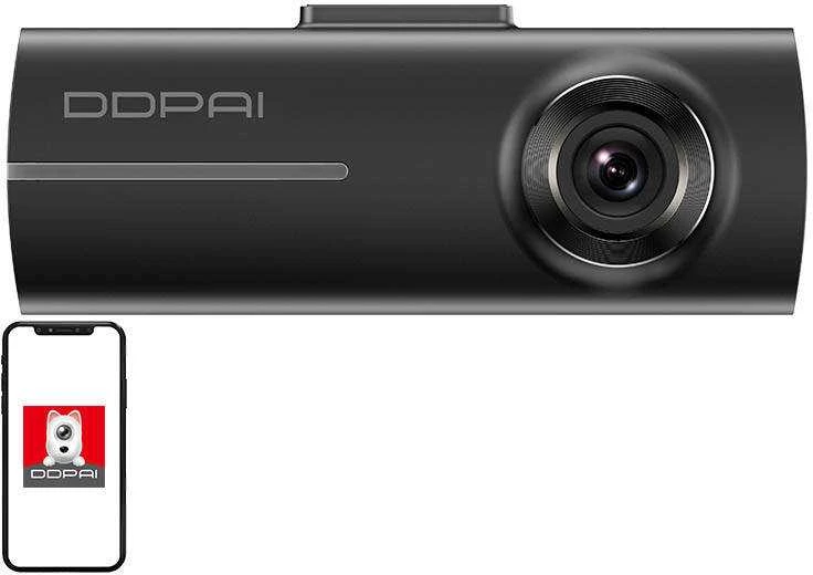 DDPAI N1 Dual 1296p + 1080p Dash Camera - vaizdo registratorius su galinio vaizdo kamera