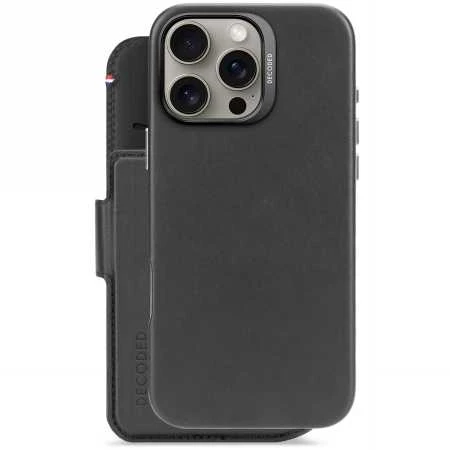 Decoded Leather Detachable Wallet MagSafe with Wallet Apple iPhone 16 Pro Max - dėklas telefonui juodos spalvos