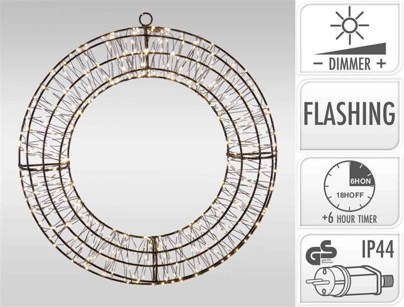 None Decoration Ring with LED. AX5393600. D38 cm. juodas