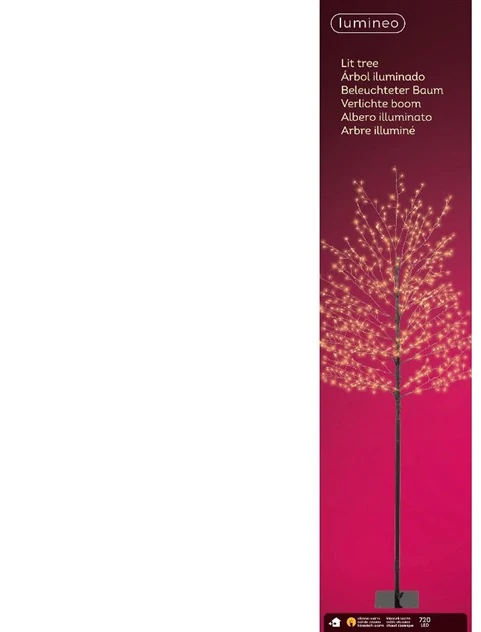 Decoration "wood" Lumineo 491628. 180cm. 720 LED. juodas