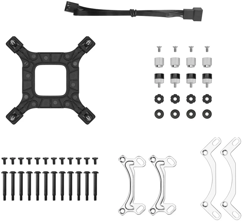 DeepCool LE360 V2 ZERO DARK Processor Liquid cooling kit 12 cm Juodas 1 pc(s)