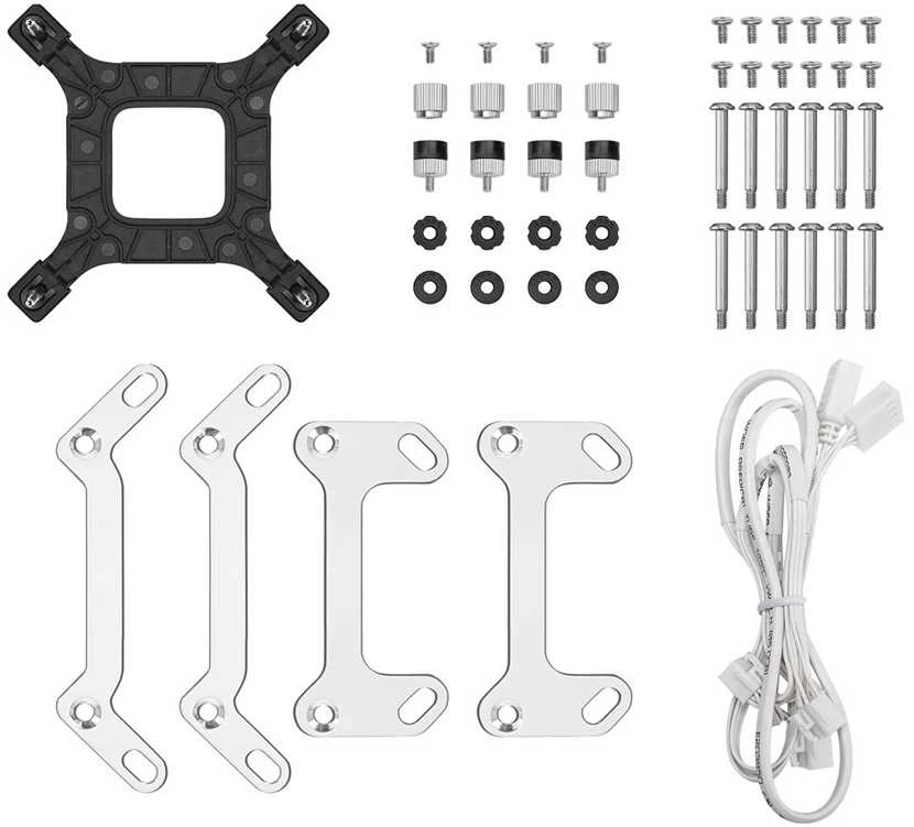 „DeepCool LQ360 WH“ procesoriaus skysčio aušinimo komplektas 12 cm Juodas 1 vnt.