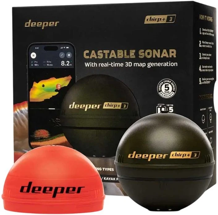 „Echolotas Deeper“ išmanusis sonaras „Chirp+ 3“