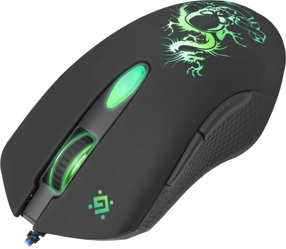 Pelė Myszka žaidimams Defender Sky Dragon GM-090L su laidu 3200 dpi optinė juoda