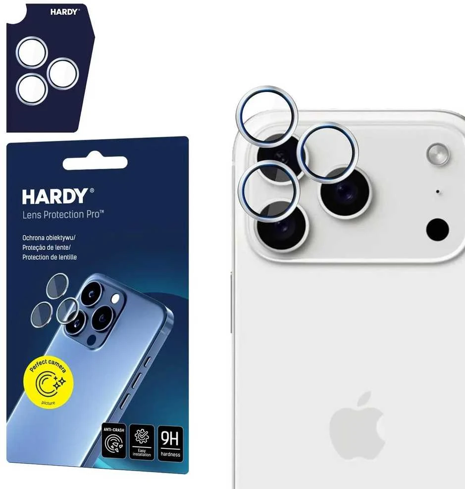 3Mk apsauga 3mk HARDY objektyvo apsaugos Pro objektyvo stiklas iPhone 17 Pro / 17 Pro Max - sidabrinis
