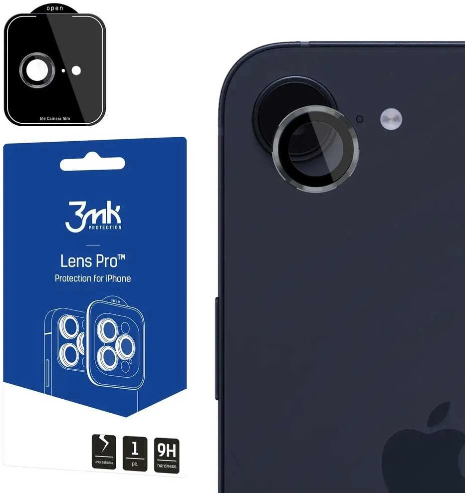 3Mk Protection 3mk grūdintas stiklas „Lens Protection Pro“, skirtas „iPhone 16e“ – pilkas