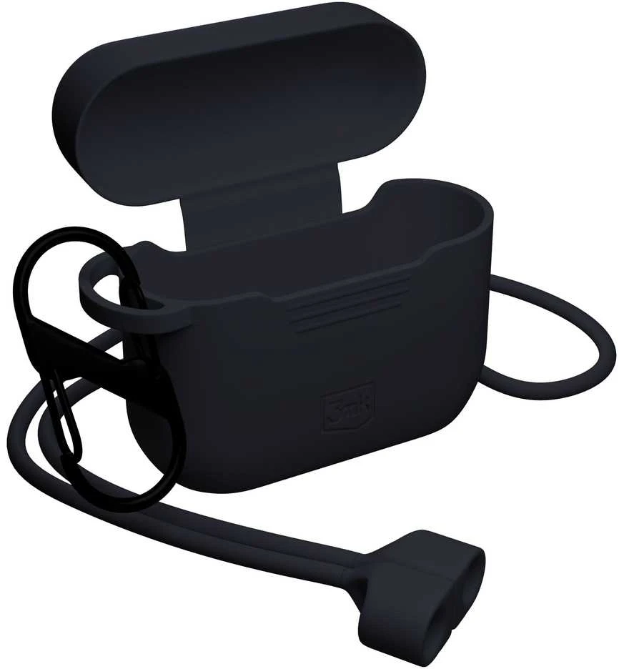 3Mk apsauginis 3mk silikoninis AirPods dėklas, skirtas AirPods Pro 3 - Juodas