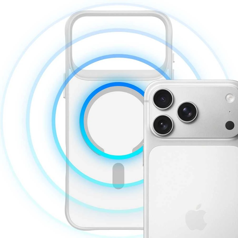 Dėklas 3Mk apsaugos 3mk dūminis „MagCase“, skirtas „iPhone 17 Pro Max“ – „Baltas-Translucent“