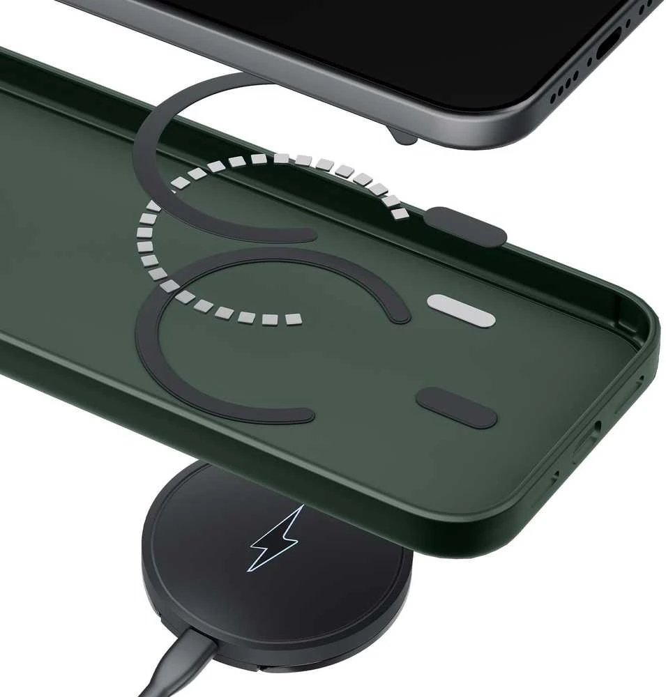 3Mk apsaugos 3mk dūminis „MagCase“ dėklas, skirtas „iPhone 17 Pro“ – Žalias-Translucent