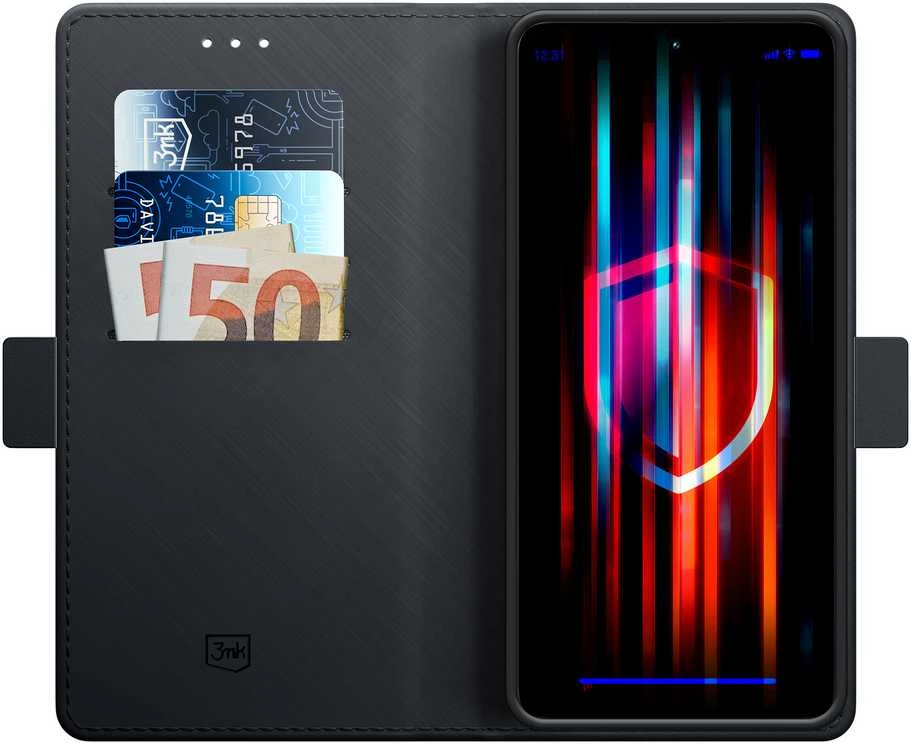 3MK Wallet Redmi Note 13 5G dėklas telefonui juodos spalvos