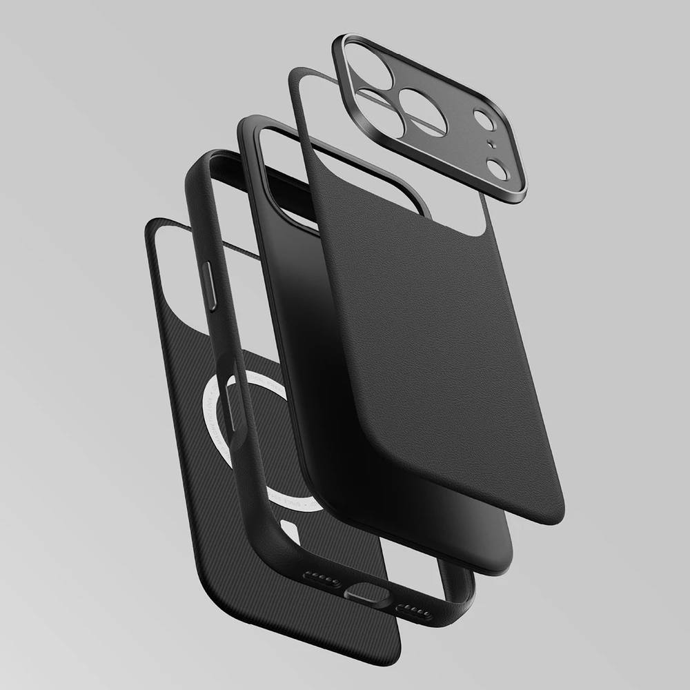 Dėklas AmazingThing Glamour AllSkin iPhone 18 Pro Max Case with Camera Cover, MagSafe Compatible - Juodas
