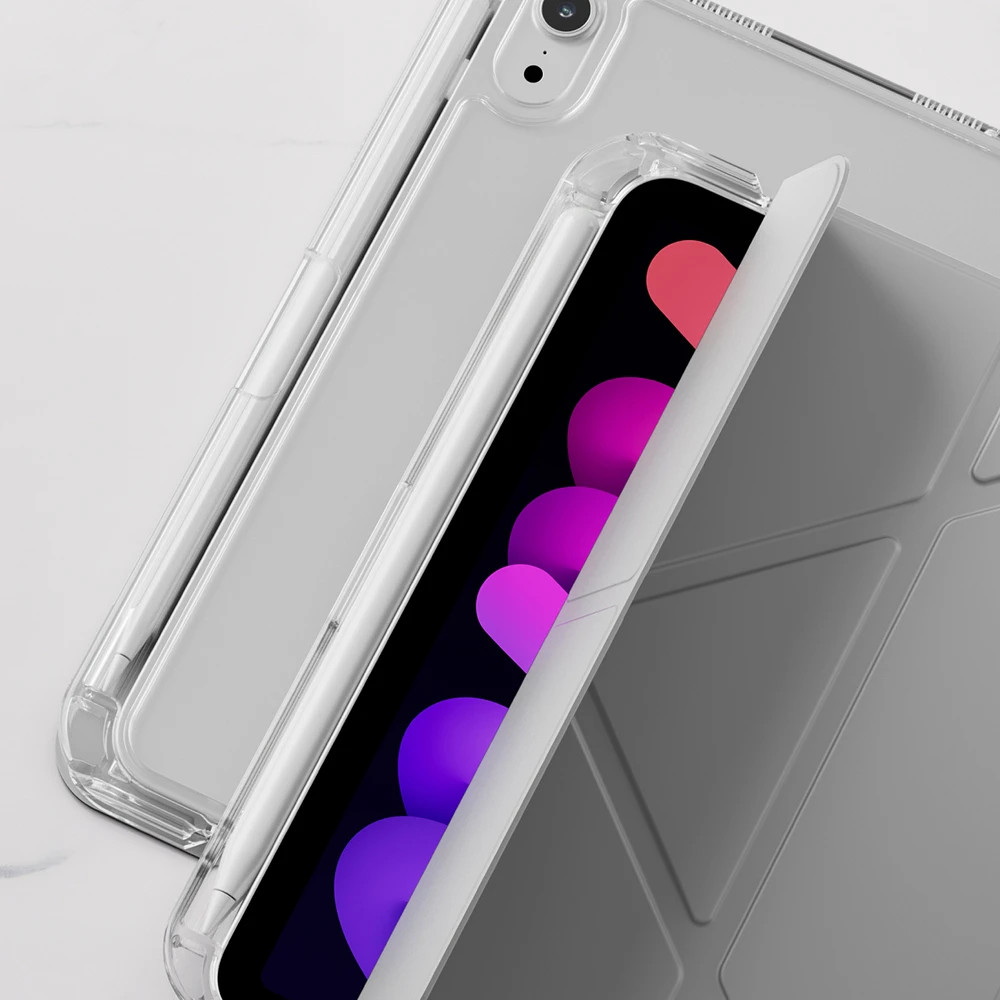 Nezatříděno „AmazingThing“ minimalaus dizaino dėklas, skirtas „iPad Air 11“ M2/M3/M4 (2024/2025/2026) – pilka