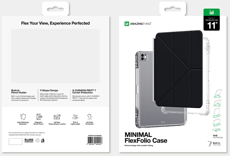 AmazingThing Minimal Case, skirta iPad Pro M5 11" – juoda