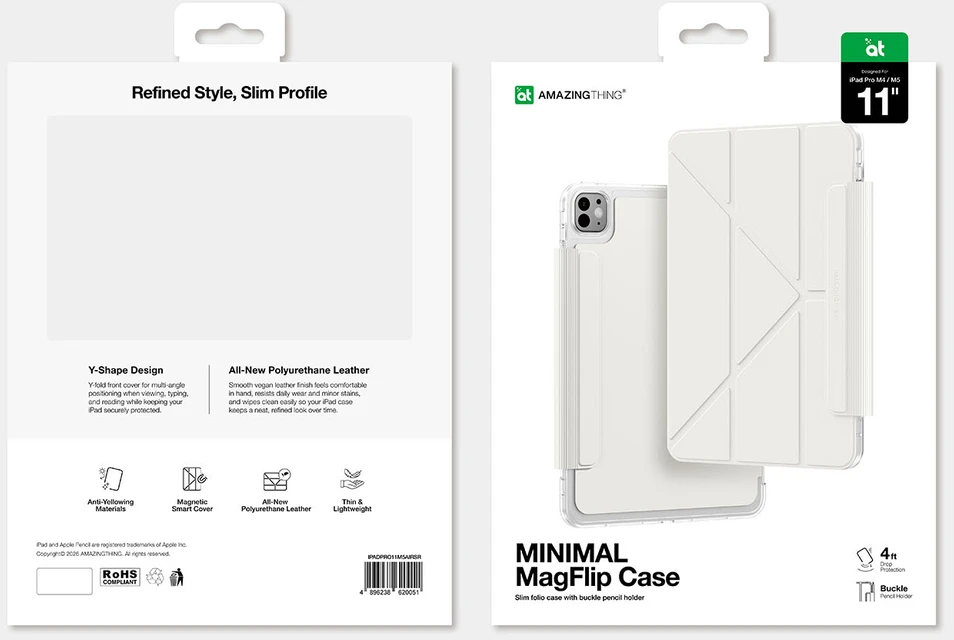 Dėklas AmazingThing Minimal Mag Case for iPad Pro M5 11" - Baltas