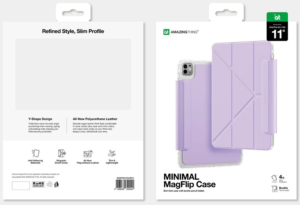 Dėklas AmazingThing Minimal Mag Case for iPad Pro M5 11" - Violetinė