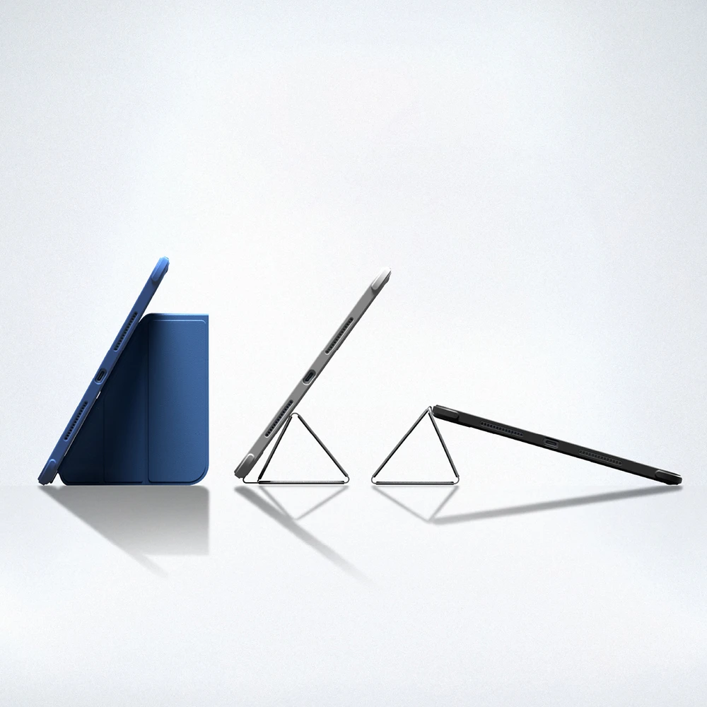 AMAZINGTHING Titan Pro dėklas, skirtas iPad A16 11″ su 720° besisukančiu stovu ir laikikliu rašikliui – mėlynas