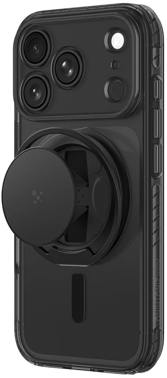 Dėklas AmazingThing Titan Pro Pop Lens Case for iPhone 18 Pro Max with Camera Cover, Holder and Stand, MagSafe Compatible - Juodas