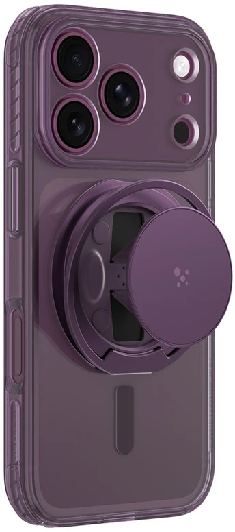 Dėklas AmazingThing Titan Pro Pop Lens Case for iPhone 18 Pro with Camera Cover, Holder and Stand, MagSafe Compatible - Violetinė
