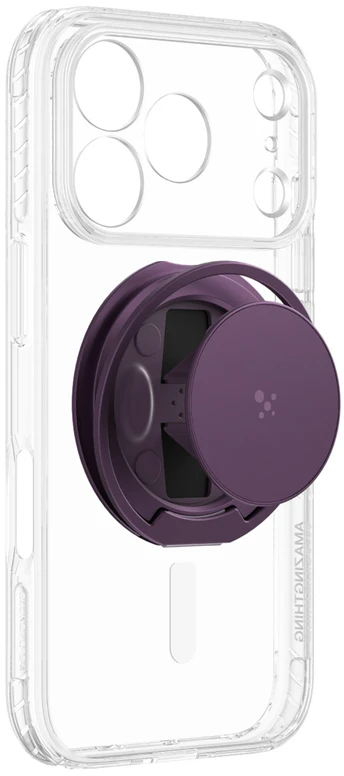 Dėklas AmazingThing Titan Pro Pop Lens Case for iPhone 18 Pro Max with Camera Cover, Holder and Stand, MagSafe Compatible - Violetinė