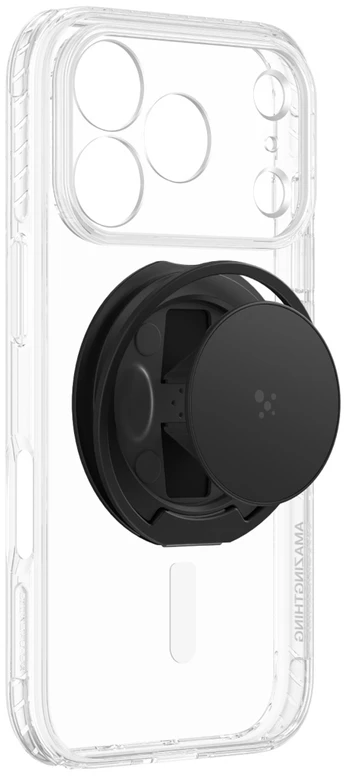 Dėklas AmazingThing Titan Pro Pop Lens Case for iPhone 18 Pro Max with Camera Cover, Holder and Stand, MagSafe Compatible - Juodas