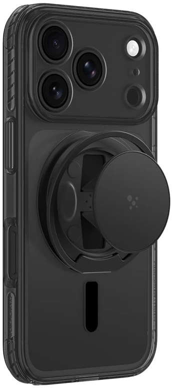 Dėklas AmazingThing Titan Pro Pop Lens Case for iPhone 18 Pro Max with Camera Cover, Holder and Stand, MagSafe Compatible - Juodas
