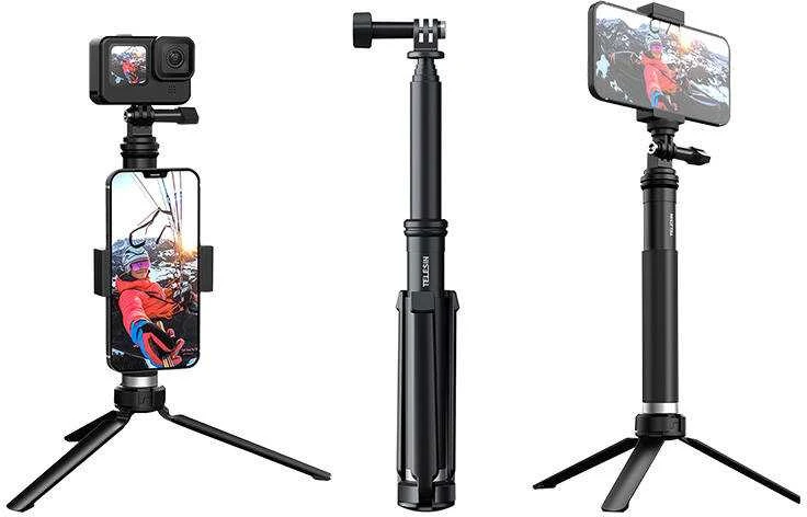 Asmenukių lazda / trikojis Telesin, skirtas sporto kameroms (GP-MNP-090-S)