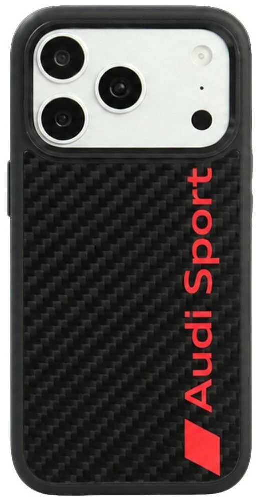 Audi R8 anglies pluošto MagSafe dėklas iPhone 18 Pro / 17 Pro - Juodas