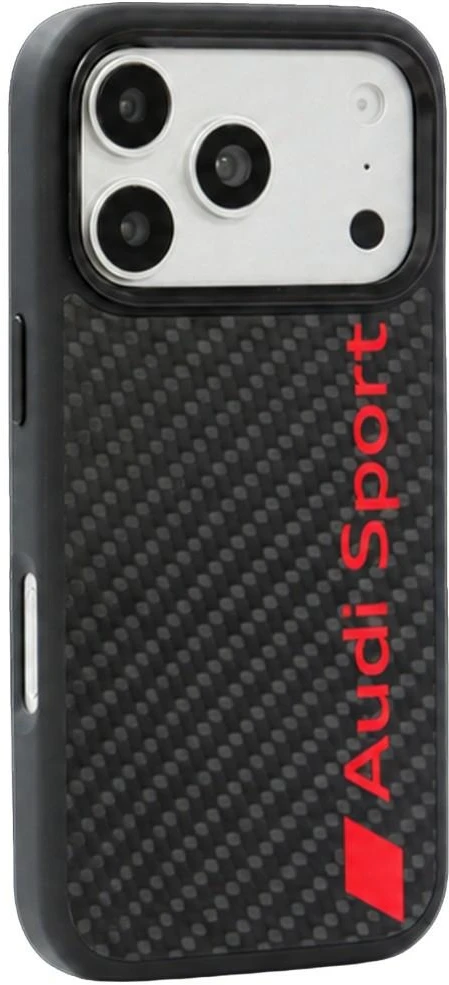 Audi R8 anglies pluošto MagSafe dėklas iPhone 18 Pro / 17 Pro - Juodas
