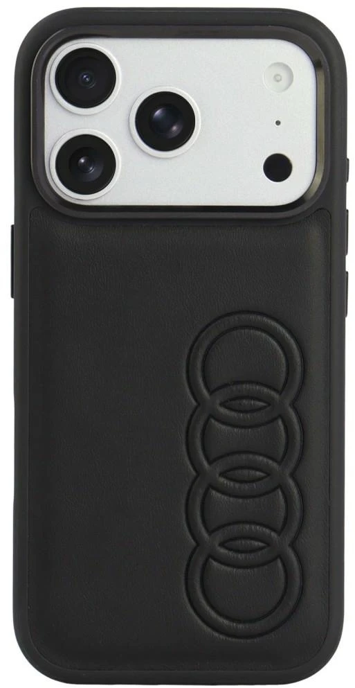 Dėklas Audi TT Synthetic Leather MagSafe Case for iPhone 18 Pro / 17 Pro - Juodas