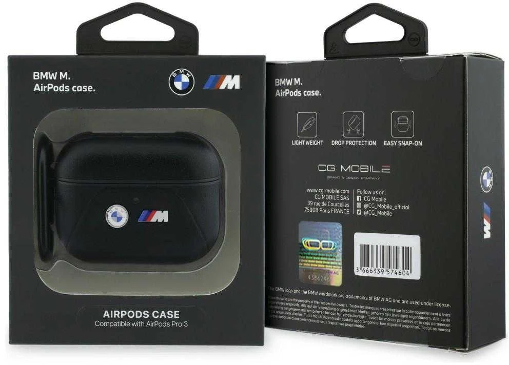 Dėklas BMW Curved Line Case for AirPods Pro 3 - Juodas