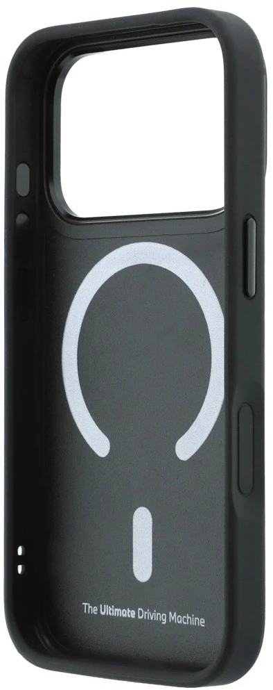 Dėklas BMW Kevlar Ring Stand 360 MagSafe Case for iPhone 18 Pro / 17 Pro - Juodas
