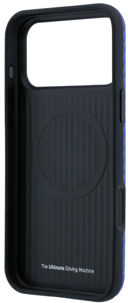Dėklas BMW M Carbon Metal Logo MagSafe Case for iPhone 17 Pro Max / 18 Pro Max - Mėlyna