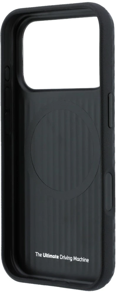 Dėklas BMW M Carbon Metal Logo MagSafe skirtas iPhone 18 Pro Max juodas