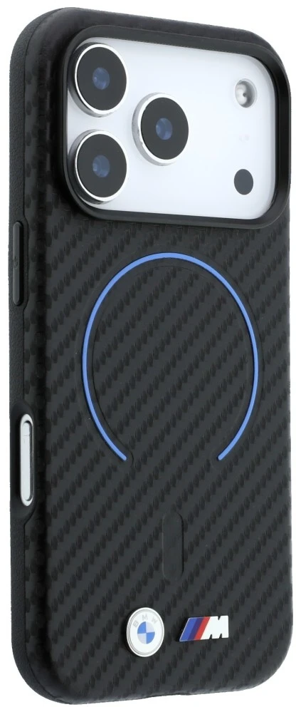 Dėklas BMW M Carbon Printed Ring MagSafe Case for iPhone 17 Pro Max / 18 Pro Max - Juodas