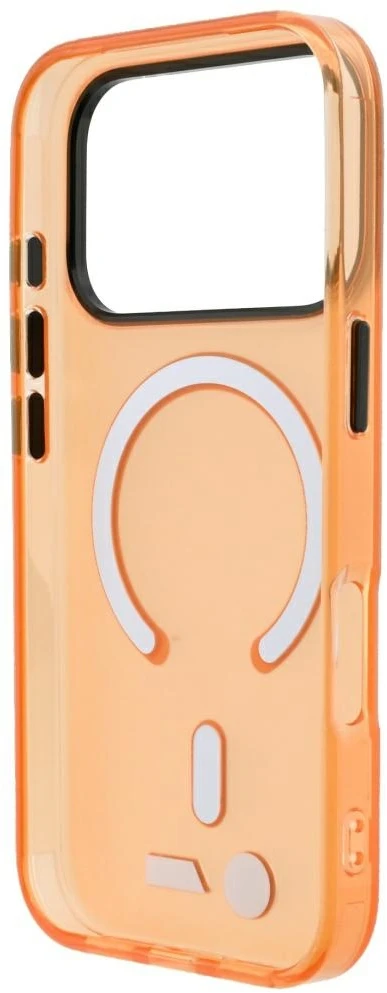 Dėklas BMW M IML Frosted Metal Logo & Trims MagSafe Case, skirtas iPhone 17 Pro Max / 18 Pro Max – Oranžinis