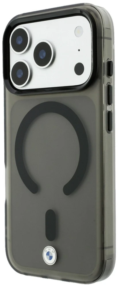 BMW M IML šerkšnoto metalo logotipo ir apdailos MagSafe dėklas iPhone 18 Pro / 17 Pro - Juodas