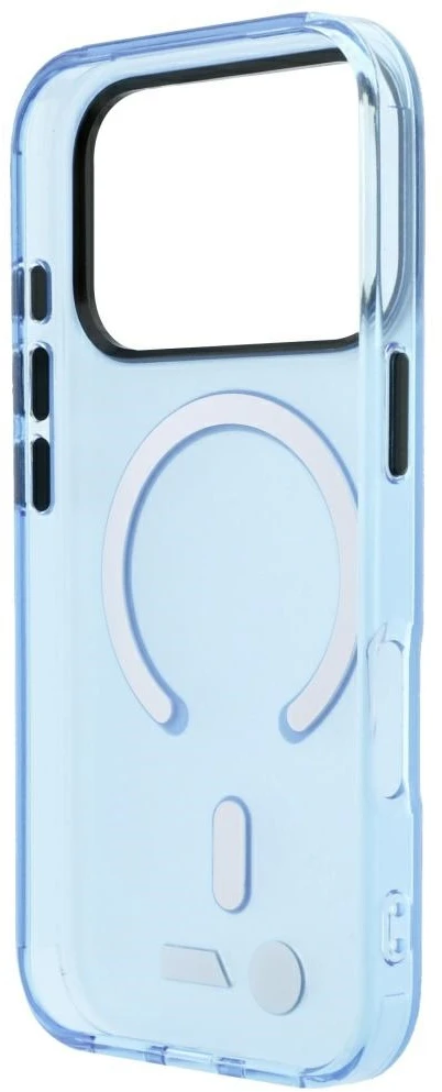 Dėklas BMW M IML Frosted Metal Logo & Trims MagSafe Case, skirtas iPhone 17 Pro / 18 Pro – Mėlyna