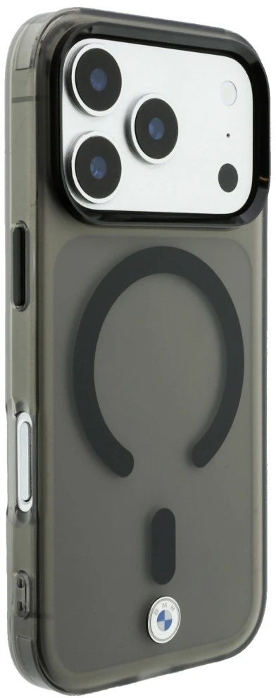 BMW M IML šerkšnoto metalo logotipo ir apdailos MagSafe dėklas iPhone 18 Pro / 17 Pro - Juodas