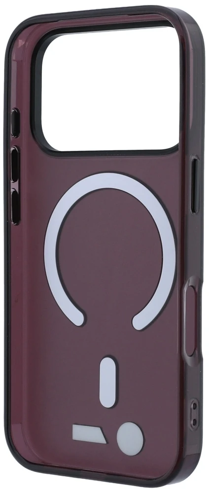 Dėklas BMW M IML Frosted Metal Logo & Trims MagSafe Case for iPhone 17 Pro Max / 18 Pro Max - Burgundy