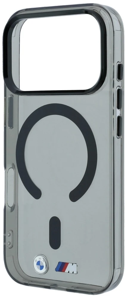BMW M IML blizgus metalinis logotipas ir apdailos MagSafe dėklas iPhone 18 Pro Max / 17 Pro Max - Juodas