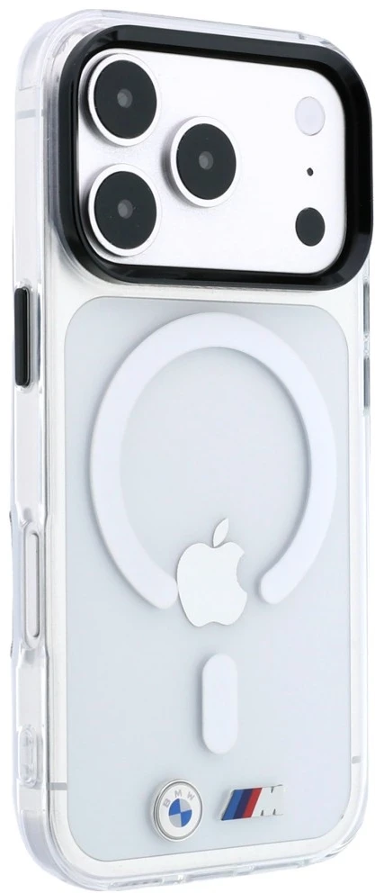Dėklas BMW M IML Glossy Metal Logo & Trims MagSafe Case for iPhone 18 Pro Max / 17 Pro Max - Transparent
