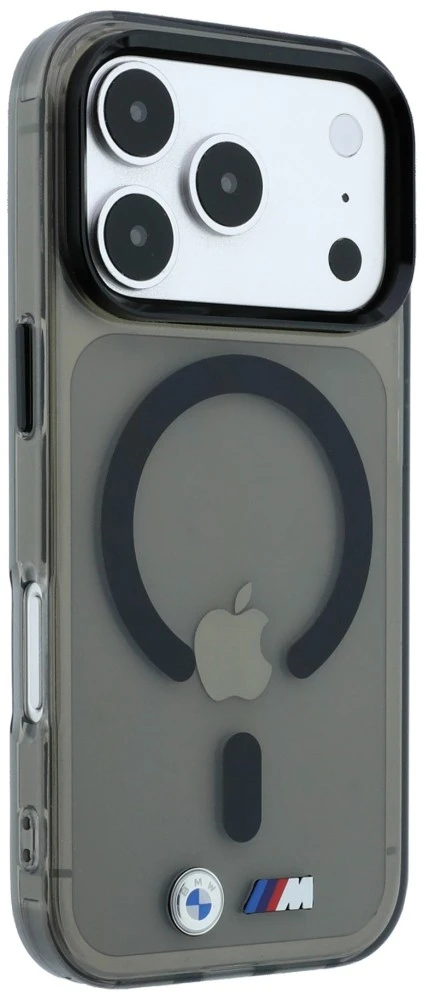 BMW M IML blizgus metalinis logotipas ir apdailos MagSafe dėklas iPhone 18 Pro Max / 17 Pro Max - Juodas