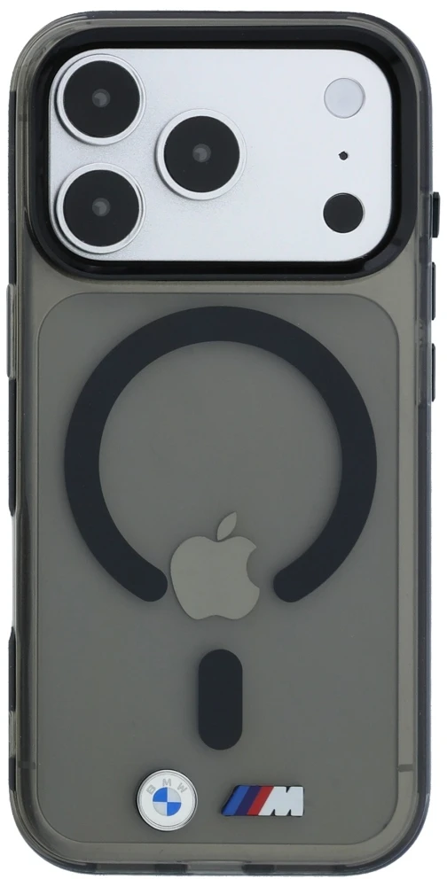 Dėklas BMW M IML Glossy Metal Logo & Trims MagSafe Case, skirta iPhone 17 Pro / 18 Pro - Juoda