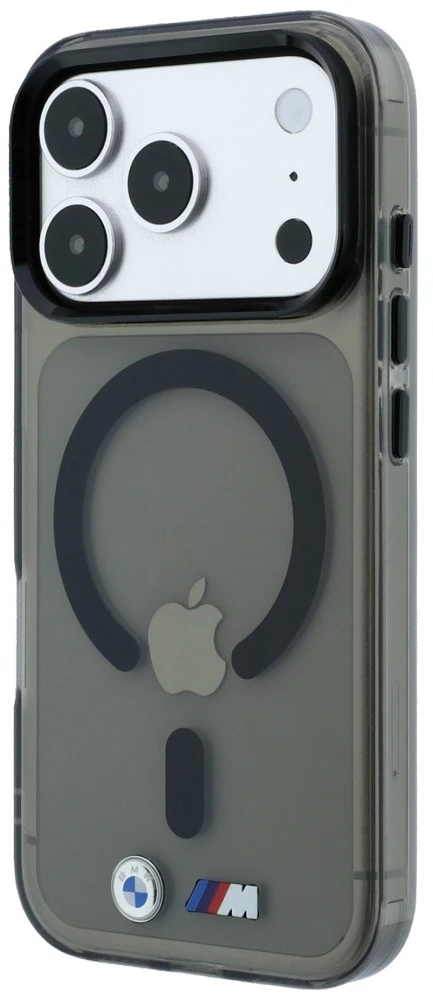BMW M IML blizgus metalinis logotipas ir apdailos MagSafe dėklas iPhone 18 Pro Max / 17 Pro Max - Juodas